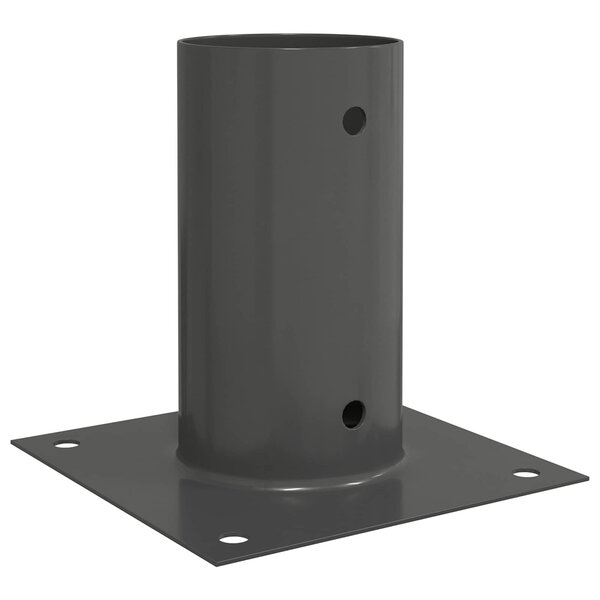 vidaXL Ancre ronde au sol 12 pièces Anthracite 15 x 15 x 15 cm métal