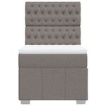 vidaXL Sommier à lattes de lit avec matelas Taupe 100x200 cm Tissu