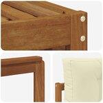 vidaXL Ensemble de canapés d'extérieur 6 pc Naturel et Crème