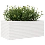 vidaXL Jardinière blanc 110x60x46 cm bois de pin massif