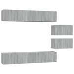 vidaXL Ensemble de meubles TV 6 Pièces Sonoma gris Bois d'ingénierie