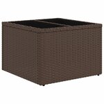 vidaXL Salon de jardin avec coussins 9 Pièces marron résine tressée