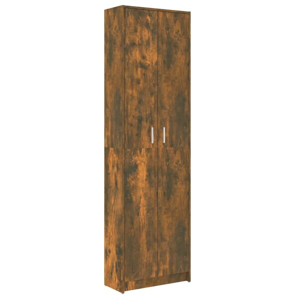vidaXL Garde-robe couloir Chêne fumé 55x25x189 cm Bois d'ingénierie