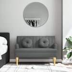 vidaXL Banc avec coussins gris foncé 113x64 5x75 5 cm tissu