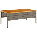 vidaXL Canapés d'extérieur Gris et gris foncé Rattan  verre trempé