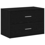 vidaXL Armoire avec 2 tiroirs chêne noir 60x31x40 cm bois d'ingénierie