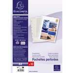 Sachet 10 pochettes perfo. PVC 8/100° EXACOMPTA