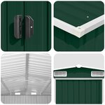 vidaXL Abri de jardin 257x580x181 cm Métal Vert