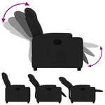 vidaXL Fauteuil inclinable Noir Tissu