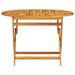 Ensemble de salle à manger de jardin 5 pièces en bois d'acacia