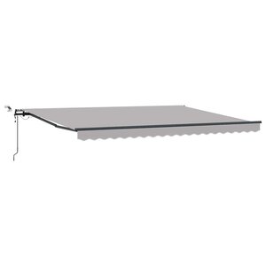 vidaXL Auvent Rétractable with Gris clair 450 × 350 cm tissu