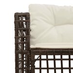 vidaXL Canapé de jardin et coussins et repose-pied en forme de L rotin