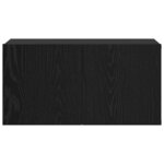 vidaXL Set de meuble TV Chêne noir Bois d'ingénierie Moyen Meuble TV