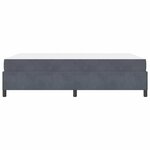 vidaXL Cadre de lit Gris foncé  gris et blanc 140 x 200 cm Velours