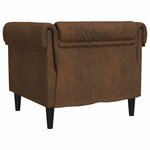 vidaXL Fauteuil Chesterfield marron tissu