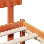 vidaXL Cadre de lit avec tête de lit marron ciré 160x200 cm bois massif pin