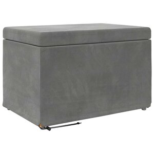 vidaXL Tabouret Gris foncé 61 x 41 x 40 cm Velours et Bois Composite