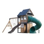Aire de jeux - Toboggan gris et toboggan tubulaire - Noud