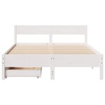 vidaXL Cadre de lit sans matelas blanc 120x200 cm bois de pin massif