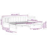 vidaXL Lit d'appoint sans matelas Marron 2x(80x200) cm