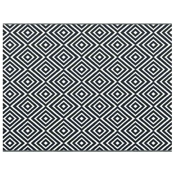 vidaXL Tapis d'extérieur Noir et blanc 300 x 400 cm PP
