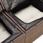 vidaXL Salon de jardin avec coussins 9 Pièces marron résine tressée