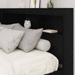 vidaXL Tête de lit de rangement Chêne noir 140 cm Bois d'ingénierie