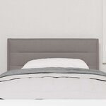 vidaXL Tête de lit LED avec bandes LED Taupe 90 cm tissu