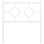 vidaXL Tête de lit métal blanc 80 cm