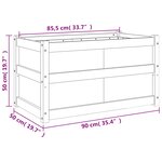 vidaXL Jardinière d'extérieur 90x50x50 cm bois de pin massif