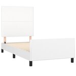 vidaXL Cadre de lit sans matelas blanc 100x200 cm similicuir