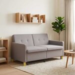 vidaXL Canapé-lit escamotable Taupe 154 x 94 5 x 80 5 cm Tissu