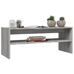 vidaXL Table basse Sonoma gris 100x40x40 cm Bois d'ingénierie