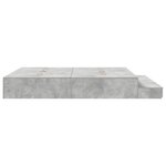 vidaXL Cadre de lit avec rangement Gris béton 236.5 x 200 x 31.5 cm
