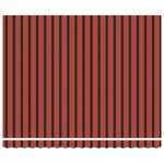 vidaXL Auvent rétractable orange et marron 4x3 m tissu et aluminium