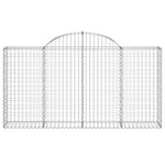 vidaXL Paniers à gabions arqués 11 Pièces 200x30x100/120 cm Fer galvanisé