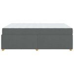 vidaXL Cadre de lit avec matelas Gris foncé 140 x 200 cm tissu