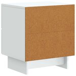 vidaXL Cabinet de chevet Blanc 43 x 34 5 x 47 5 cm Bois d'ingénierie