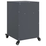 vidaXL Table de chevet anthracite 36x39x59 cm acier