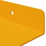 vidaXL Étagère flottante 4 Pièces Jaune moutarde 80 x 18 x 2 5 cm Acier