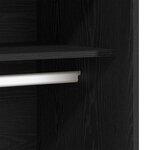 vidaXL Armoire en Chêne Noir 80 x 50 x 200 cm - Bois solide