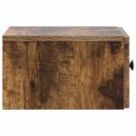 vidaXL Cabinet de chevet mural Chêne fumé 33 x 34 5 x 20 cm