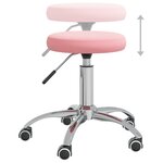 Vidaxl chaise pivotante de bureau rose velours
