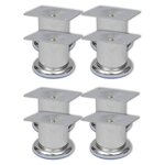 vidaXL Pieds ronds de canapé 8 Pièces Chrome 60 mm