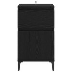 vidaXL Cabinet de chevet avec tiroir 2 Pièces Chêne noir 40 x 35 x 70 cm