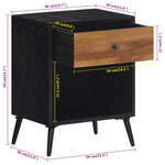 vidaXL Table de chevet 40x30x50 cm bois massif de teck