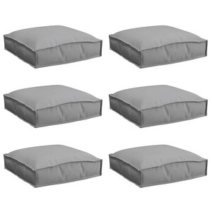 vidaXL Coussin pour assise de palette 6 Pièces Gris 40 x 40 x 8 cm