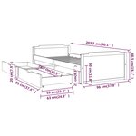 vidaXL Cadre de lit sans matelas Marron miel Bois pin massif 90x200 cm