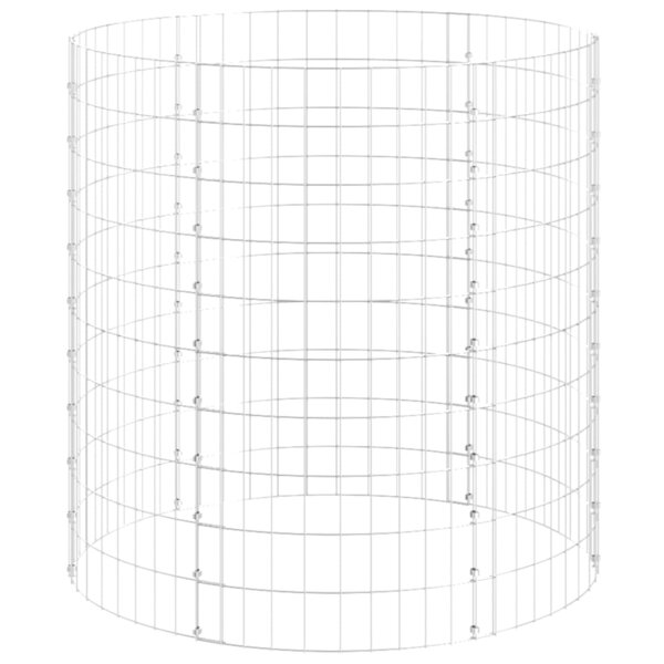 vidaXL Poteau à gabion circulaire Acier galvanisé Ø100x100 cm