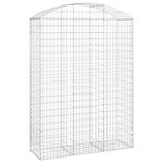 vidaXL Panier de gabions arqué 150x50x200/220 cm Fer galvanisé